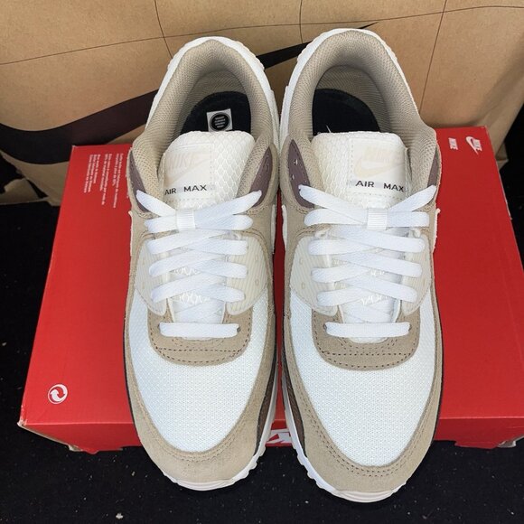 NEW Nike Air Max 90 Summit White/Khaki/Light Orewood DM0029-109 Mens Size 8 main image 6